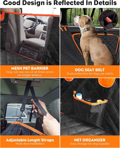 WAGGY RIDE 100% Waterproof Hard Bottom Dog Car Seat Protector